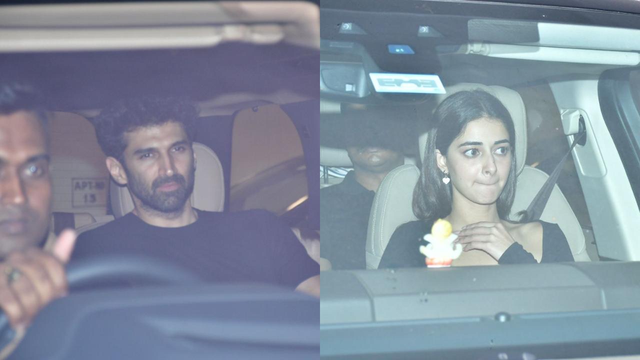 Aditya Roy Kapur and Ananya Panday arrived separately at Karan Johar’s residence on Monday and were seen wearing black for the occasion. Although they are occasionally spotted together in the city.