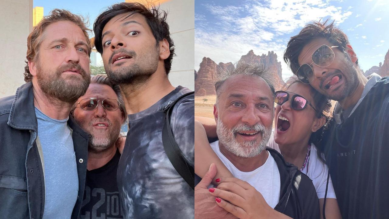 Ali Fazal drops pictures with Gerard Butler from the sets of 'Kandahar'; Richa Chadha makes an appearance