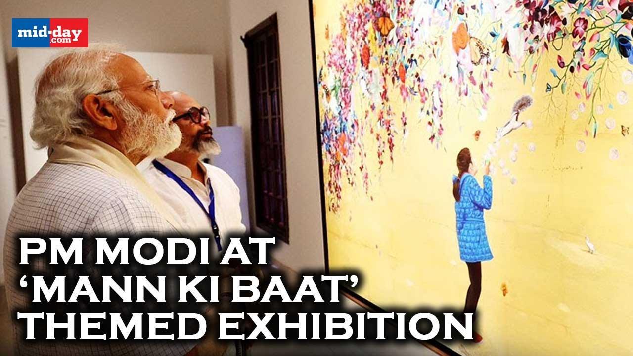 PM Modi visits art exhibition based on ‘Mann ki baat’