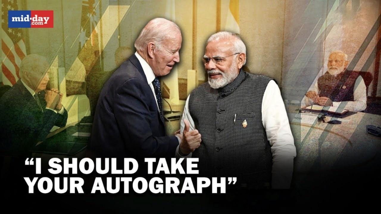 Biden-Modi share candid moments in Japan, Biden asks for Modi’s autograph