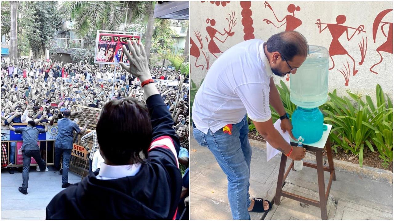 Amitabh Bachchan offering lemon juice for fans outside his bungalow Jalsa every Sunday