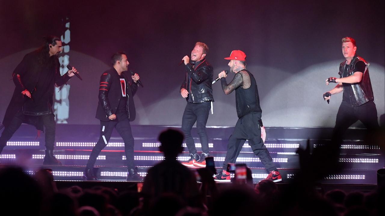 AJ McLean, the mischievous one, threw his white underwear into the crowd, much to the surprise of everyone in the audience. Photo Courtesy: AFP