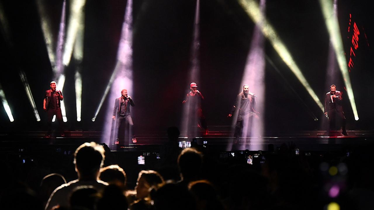 Backstreet Boys revealed that they were glad to perform before the Mumbai audience and are now gearing up for their performance in New Delhi. Photo Courtesy: AFP