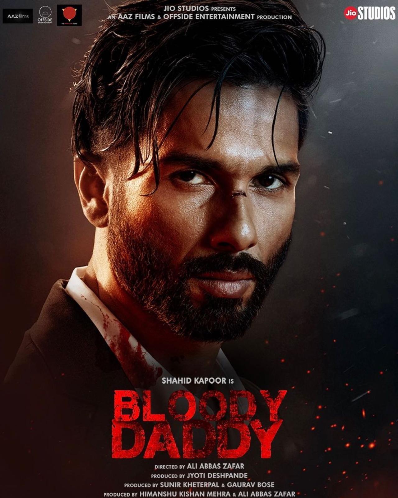 Bloody Daddy (June 9, 2023)
Shahid Kapoor's highly anticipated action film 'Bloody Daddy' features the actor in an action hero role that has never been seen before. The film also includes Sanjay Kapoor, Ronit Roy, and Diana Penty in important roles. 'Bloody Daddy' will stream on June 9, 2023, exclusively on Jio Cinemas.