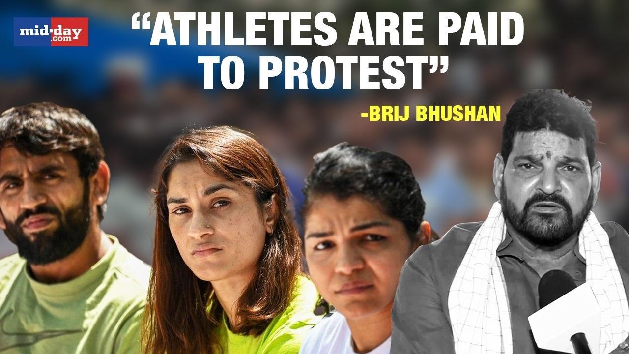 WFI Chief Brij Bhushan reacts to wrestlers' protest