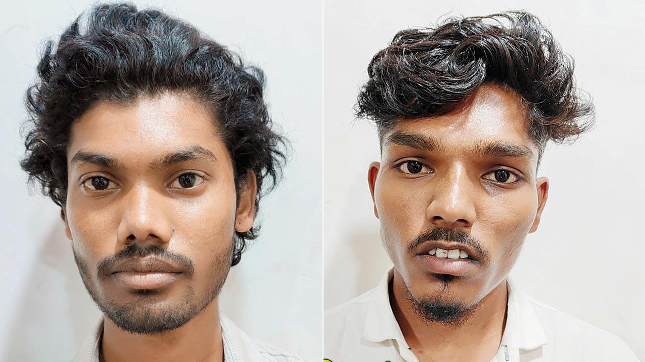The ‘spidermen’ Rahul Sadashiv Mudani; (right) Sunny Chand Pawar 