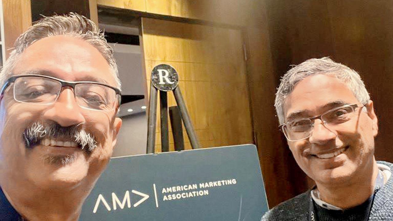 Raja (left) with professor V Krishnan