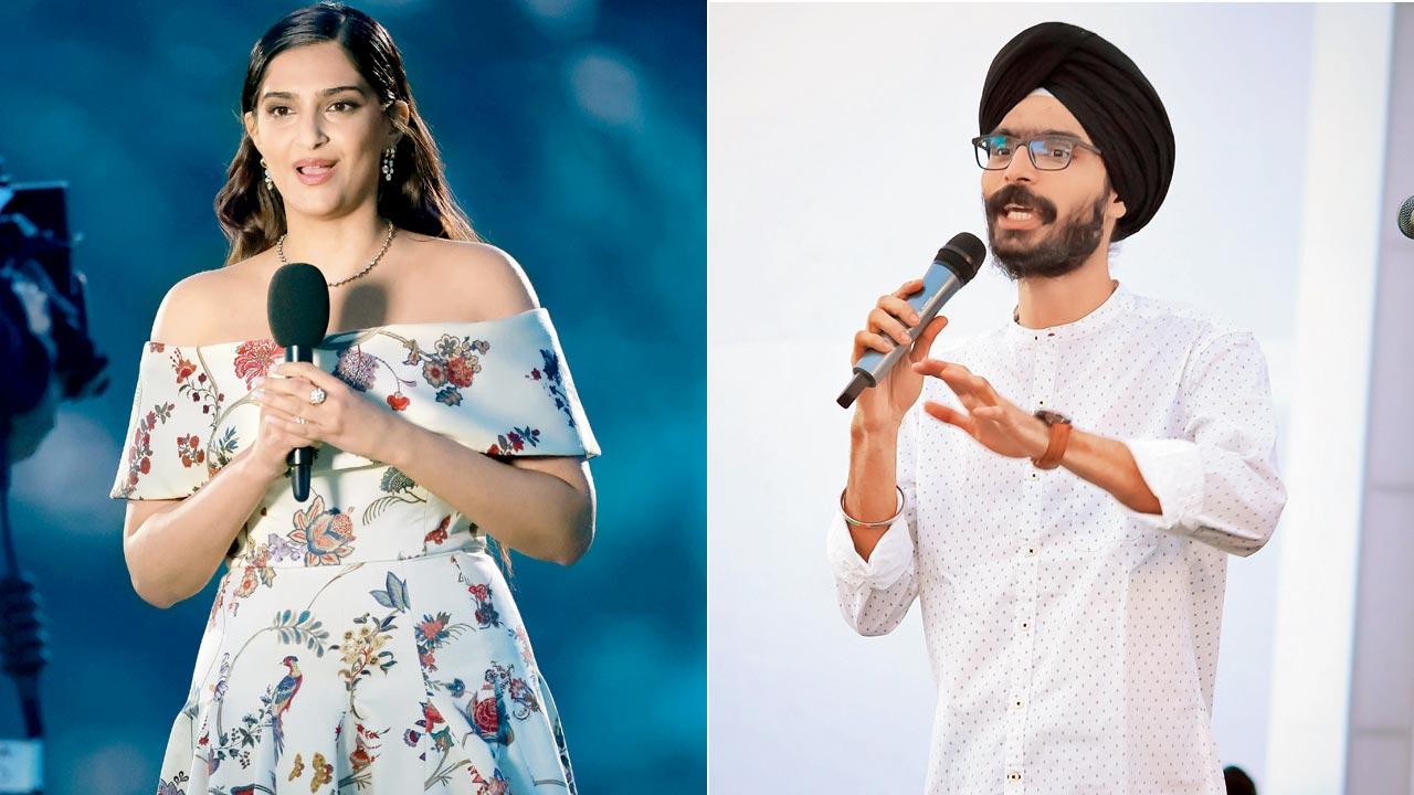 Sonam Kapoor at the Coronation. Pic courtesy/Getty Images; (right) Amandeep Singh