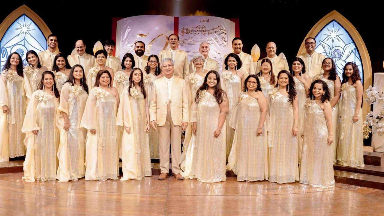 The choir during a performance in December last year