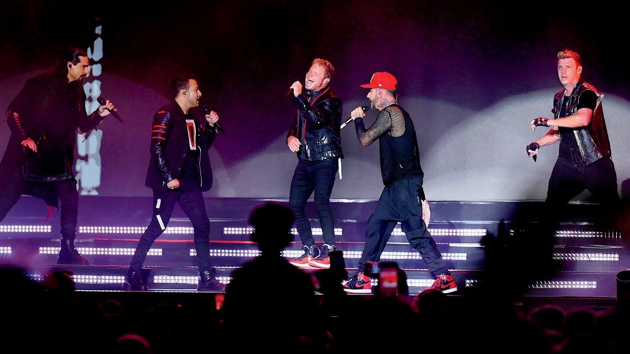 Backstreet boys performing in Mumbai. Pic courtesy/Getty Images