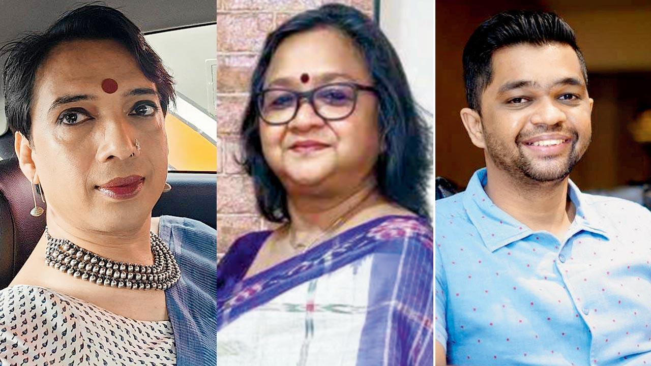 (Left to right) Pradipta Ray, Nilakshi Roy, Tinesh Chopade