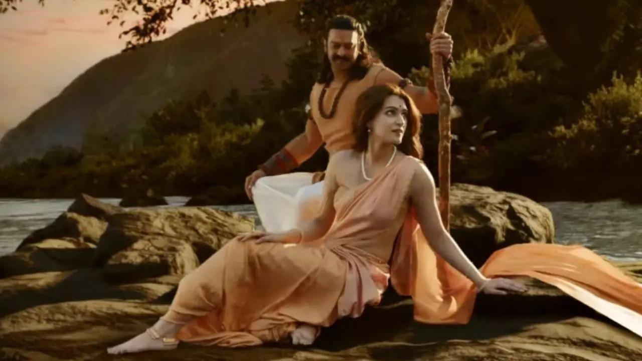 Makers of the upcoming mythological pan-India film 'Adipurush' on Monday unveiled the soulful track 'Ram Siya Ram'. Taking to Instagram, actor Prabhas shared the song and captioned it, 