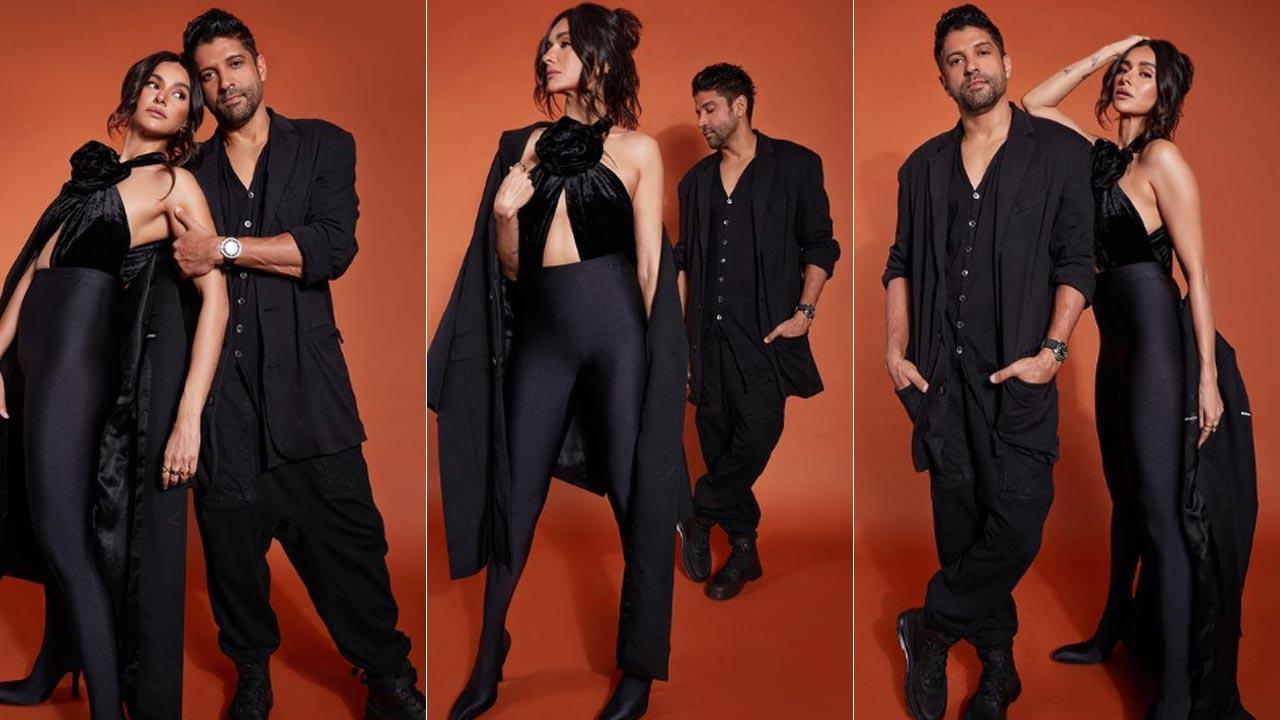 Twinning and winning, Farhan Akhtar and Shibani Dandekar's fashion game on fire