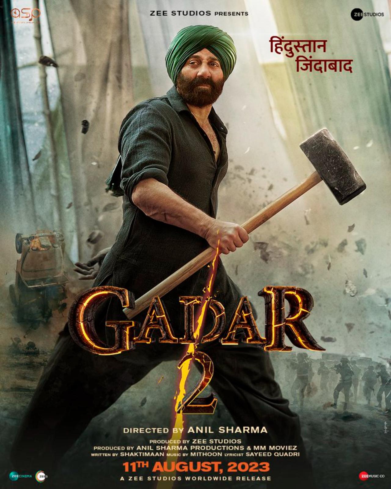 Gadar 2 (Gadar: The Katha Continues) (August 11, 2023)
'Gadar 2' is the sequel to the 2001 romantic action film 'Gadar: Ek Prem Katha.' The film stars Sunny Deol, Amisha Patel, and Utkarsh Sharma. 'Gadar 2' is slated to release on August 11, 2023.