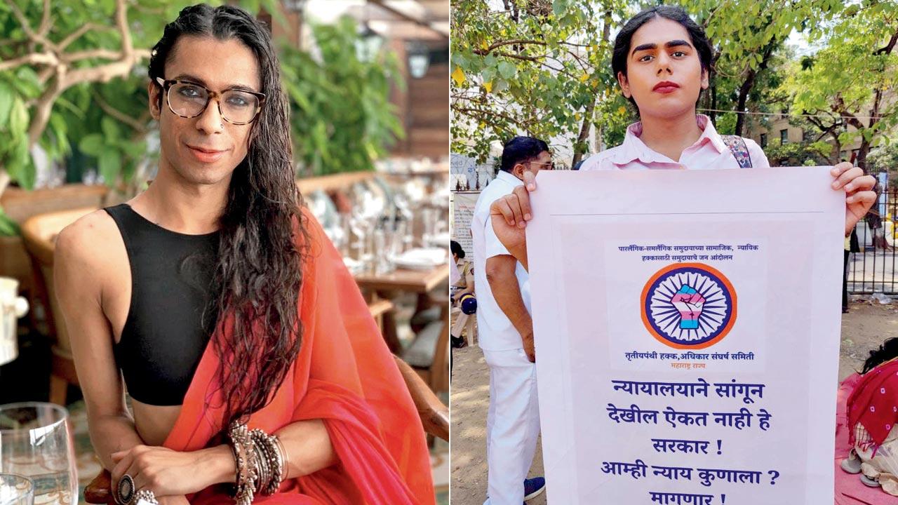 Vikramaditya Sahai, teacher and researcher at Centre for Law and Policy Research, wonders whether an institution that divides can assimilate the queer into the mainstream; (right) Pune-based Rie Raut is a non-gender conforming trans femme fighting for horizontal reservations for transgender people 