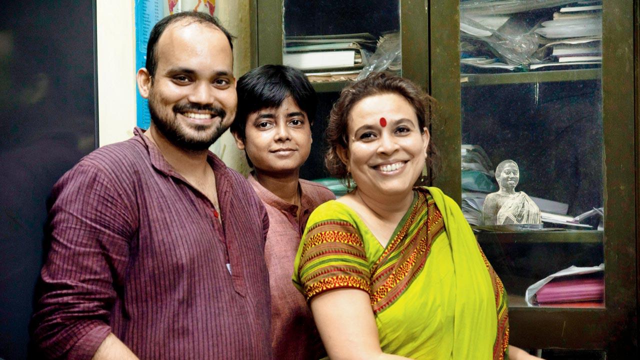 Activist Gourab Ghosh, filmmaker Debalina Majumder and Professor Paromita Chakravarti in a still from Gay India Matrimony
