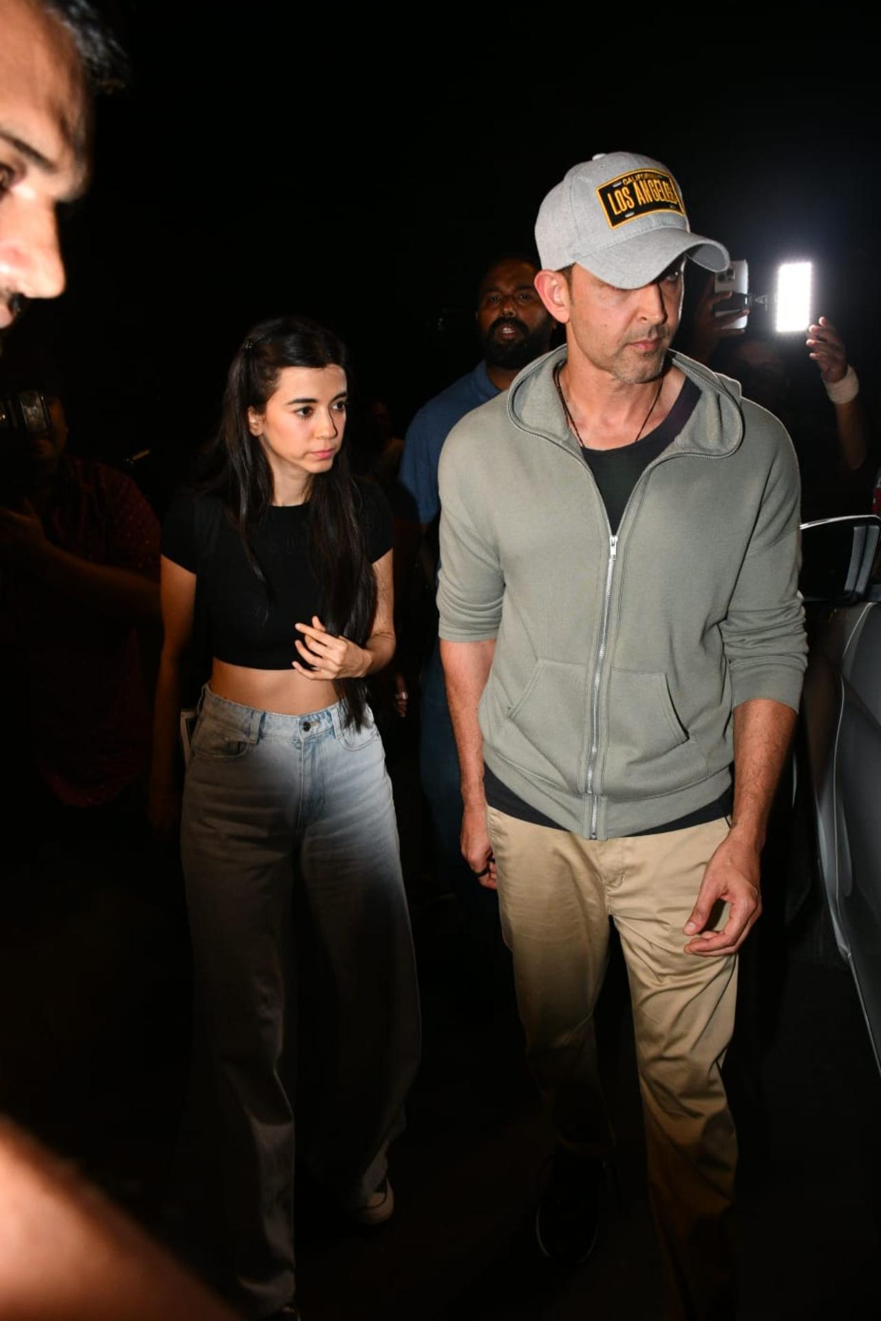 Hrithik Roshan, Saba Azad spotted at movie night with his younger son Hridhaan pic