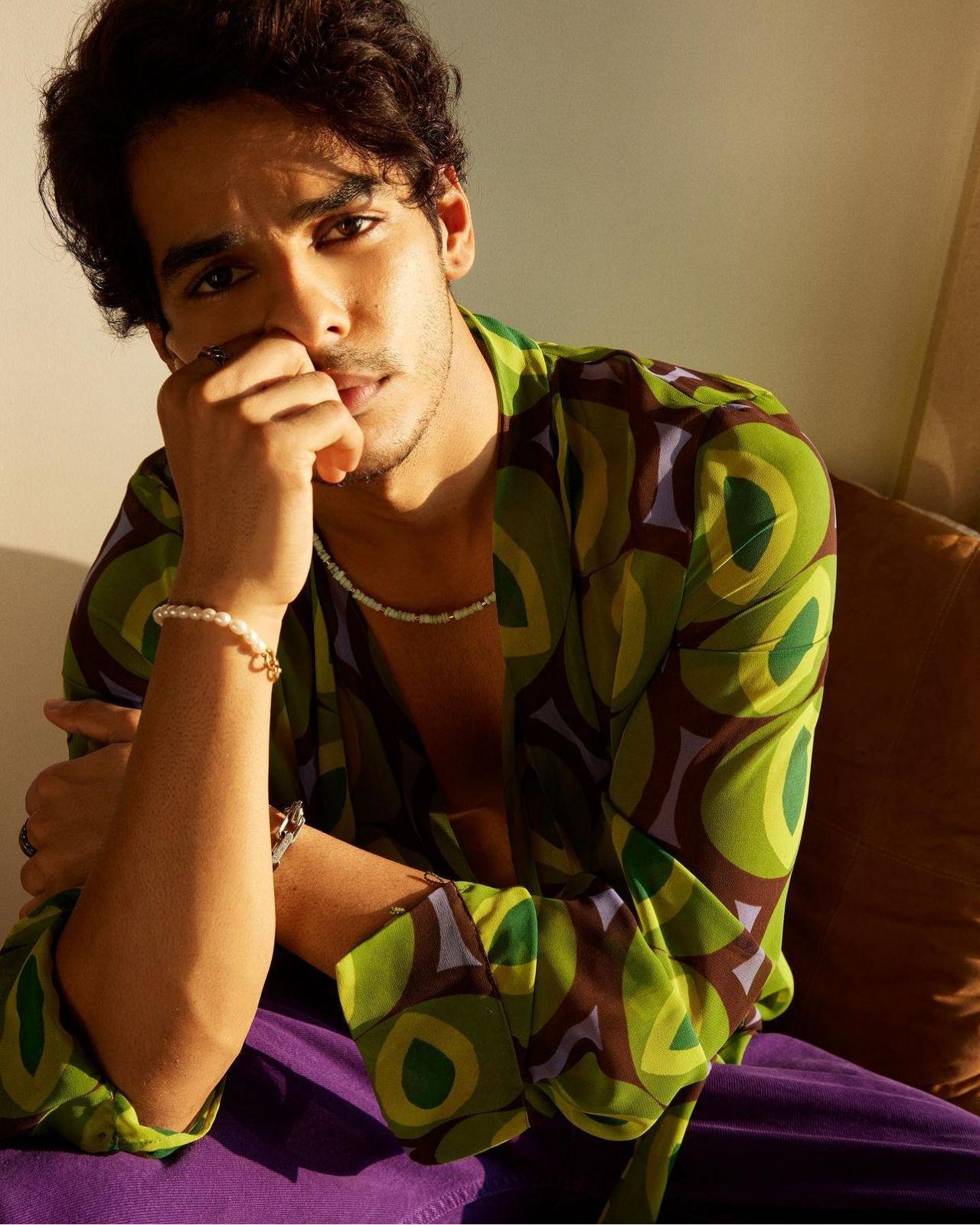Following in the footsteps of his brother, Ishaan Khatter embraces his individuality and showcases a fashion sense that is both quirky and captivating. Whether it's his patterned shirts, loose shirts, bucket hats, or unique pairings like cargo pants, Ishaan's fashion choices always make a statement. He also isn't afraid to incorporate jewellery into his looks, adding an extra touch of flair.