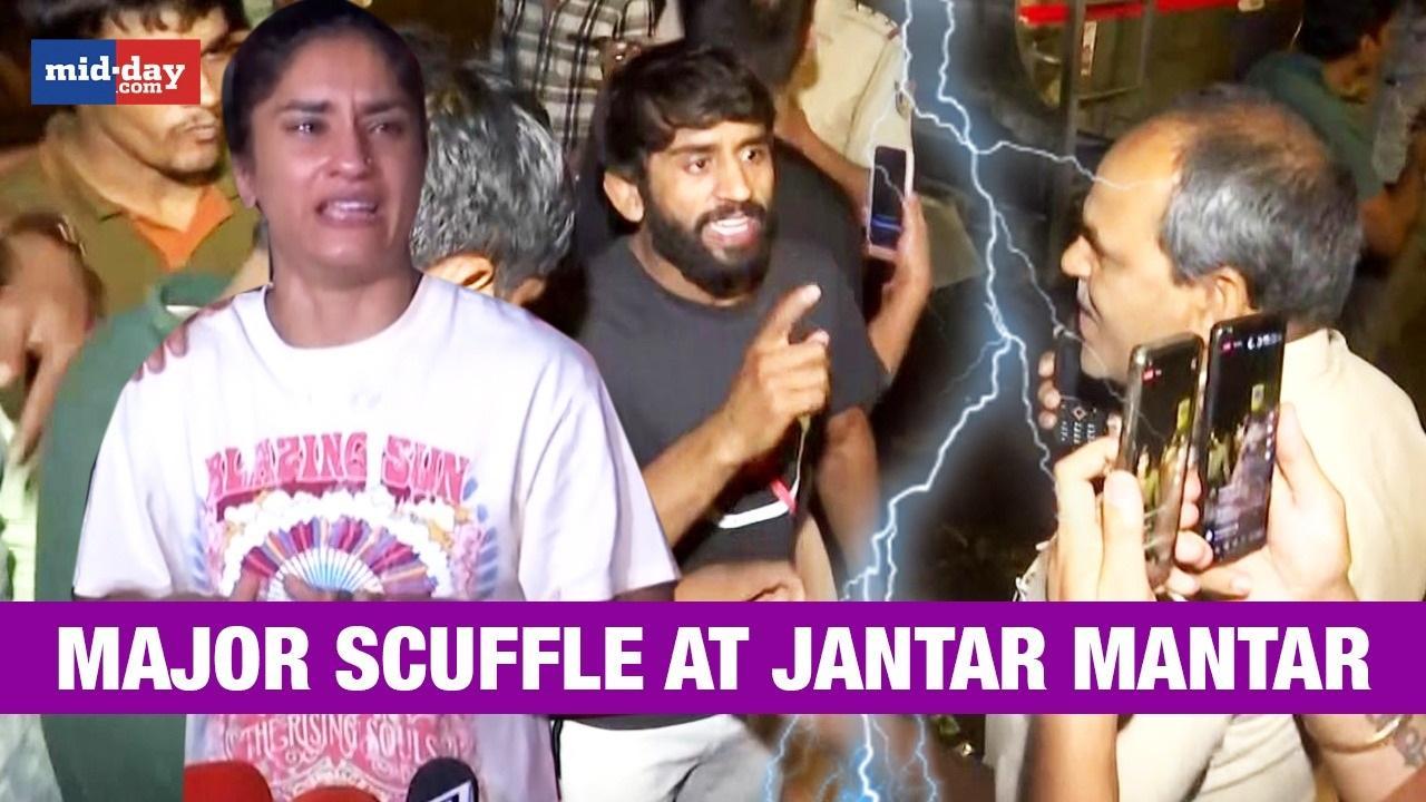 Late night scuffle between Delhi Police and wrestlers at Jantar Mantar