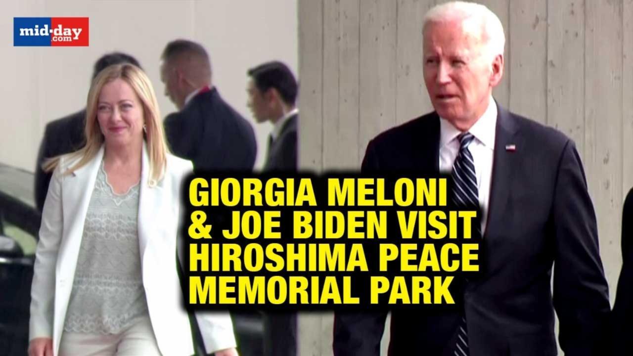 G7 Summit: Giorgia Meloni and Joe Biden pay tribute at Hiroshima Peace Memorial