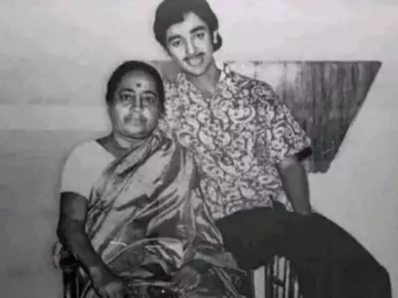 This old pictures of Kamal Haasan posing with his mother was once shared by the Tamil film superstar on his social media handle