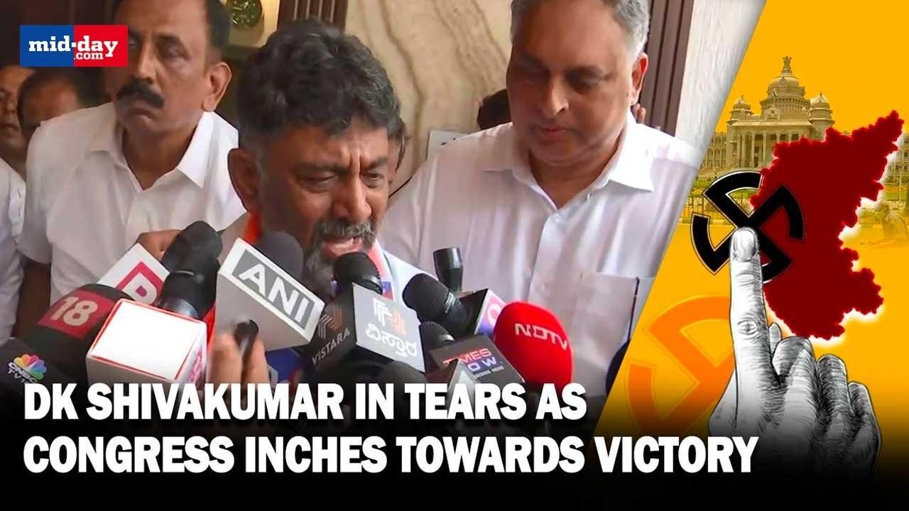 “I credit my party cadre…” DK Shivakumar gets emotional