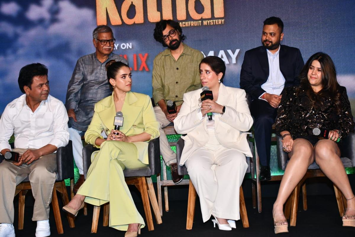 Apart from Guneet Monga, Ektaa Kapoor, who is one of the producers of the Sanya Malhotra-starrer upcoming satirical comedy, was also present at the trailer launch. 