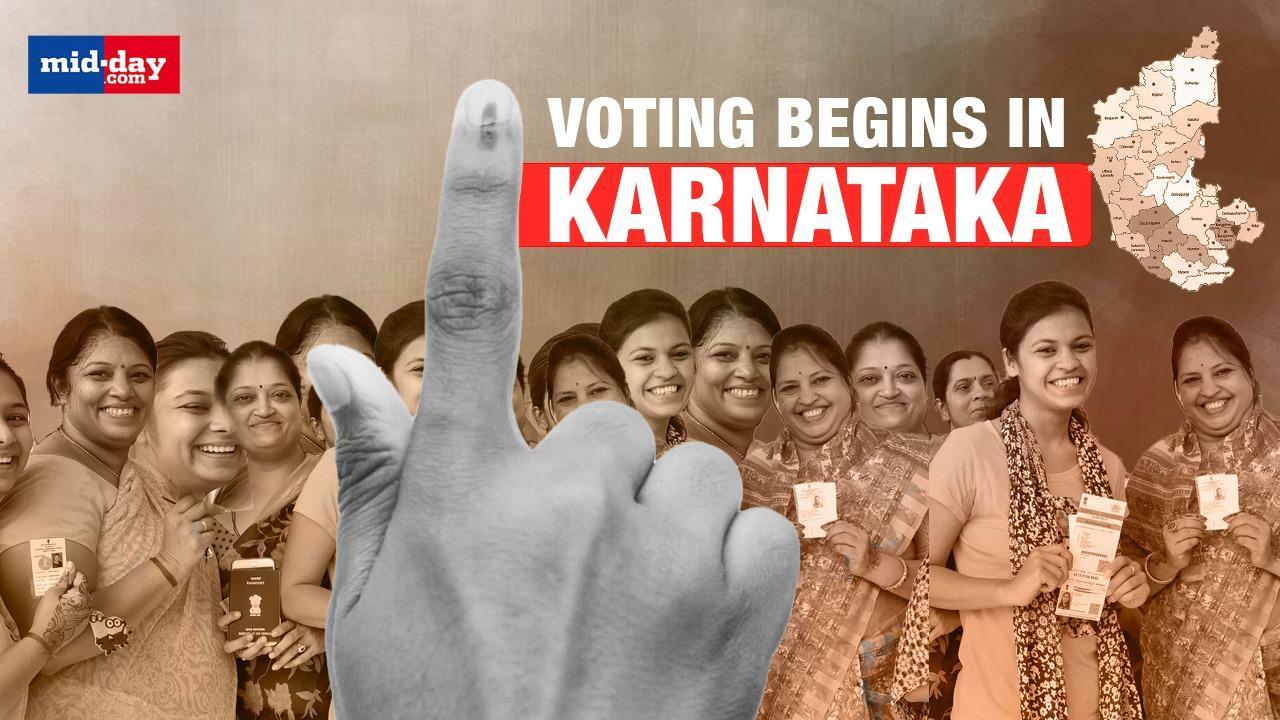 Karanata Elections 2023: Voting begins; BS Yediyurappa, Sudha Murthy cast votes
