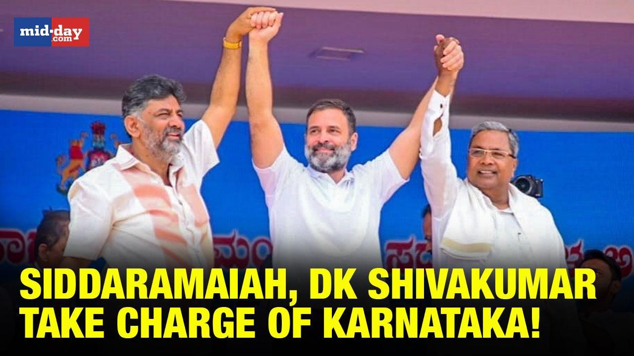 Siddaramaiah, DK Shivakumar sworn in as Karnataka CM, Dy CM
