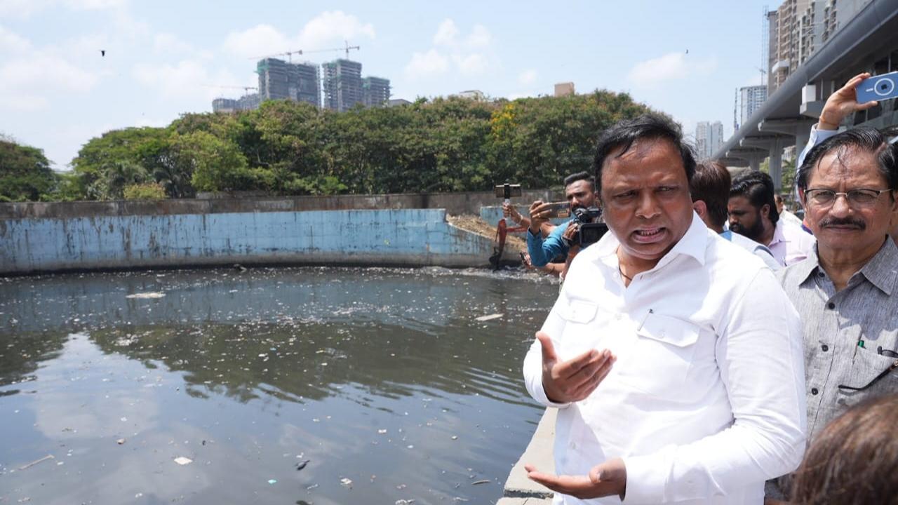 Bharatiya Janata Party's Maharashtra President and Member of Legislative Assembly MLA Ashish Shelar on Tuesday inspected the cleaning work of the drains in the western suburbs for the third day consecutive day