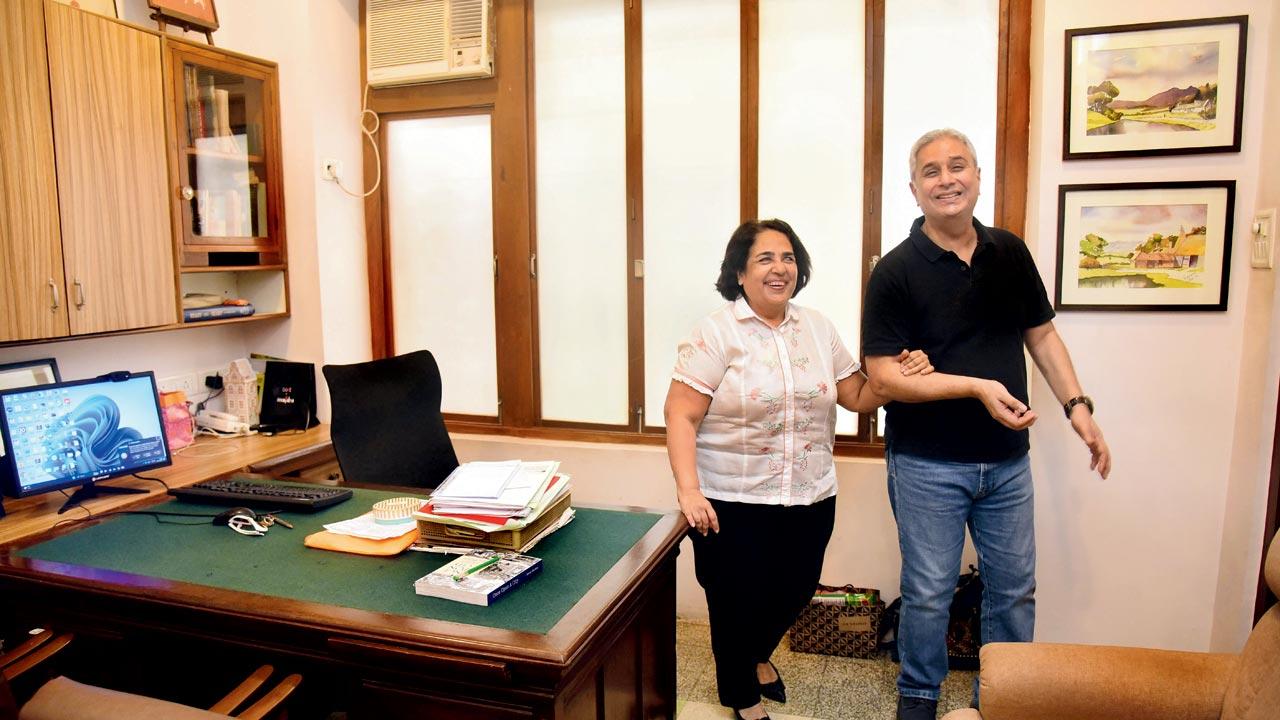 Kanchan Pamnani and Zubin Tatna in her law office. Pic/Shadab Khan