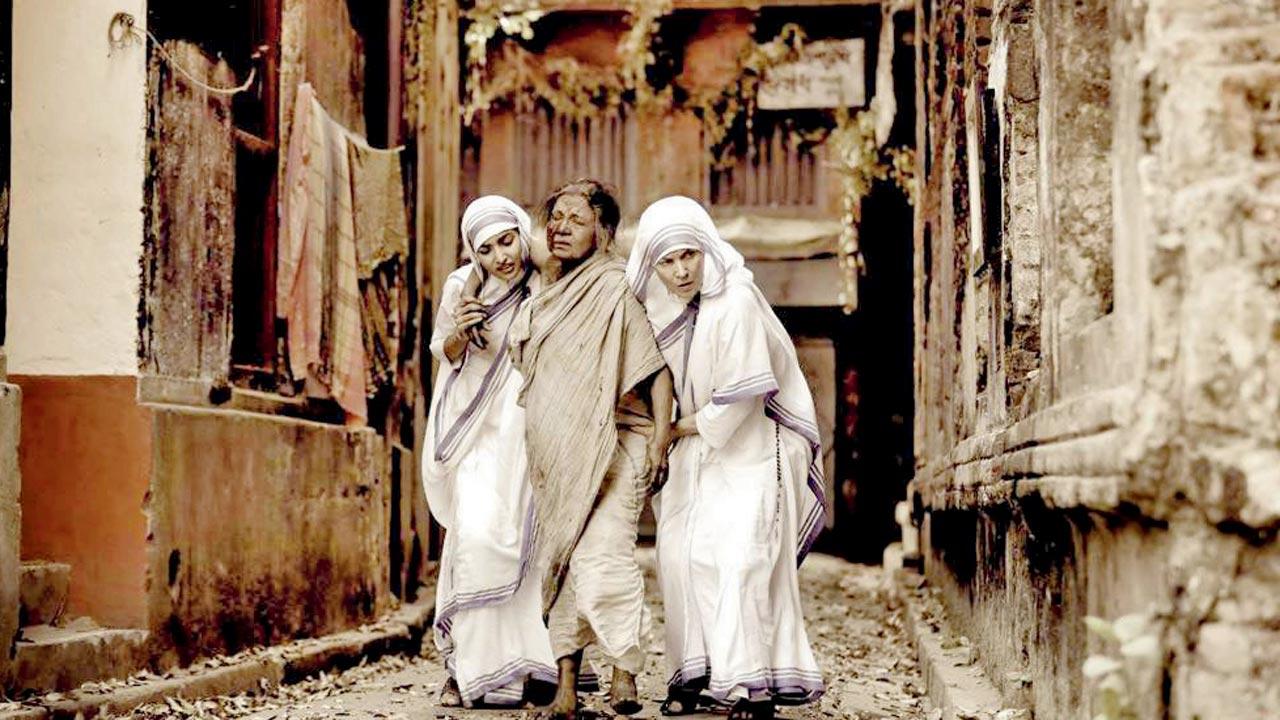 Moments from the film depicting different chapters from Mother Teresa’s life and times