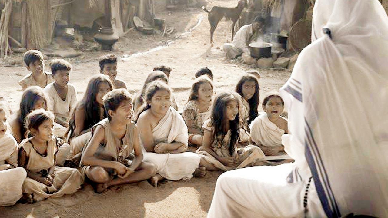 Moments from the film depicting different chapters from Mother Teresa’s life and times