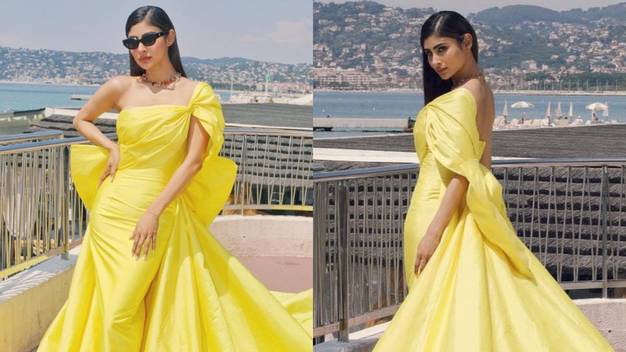 Mouni Roy Fucking Video - Bonjour Cannes': Mouni Roy glows in a gorgeous yellow gown