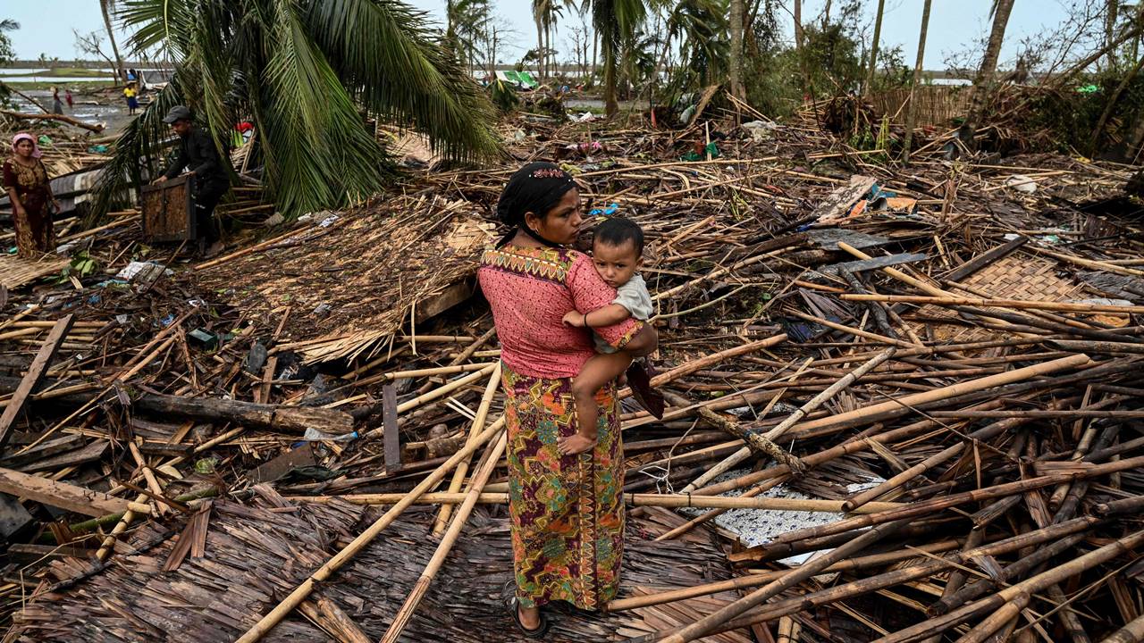 Many of the Rohingya who stayed in Myanmar after being made homeless by the 2017 attacks by security forces were settled in crowded displacement camps on the outskirts of Sittwe, where their ramshackle housing on low-lying land was reportedly swept away by the storm surge. There are fears that there could be many fatalities in the Sittwe camps, but independent confirmation is difficult because of post-storm conditions and long-standing government restrictions meant to isolate the camps.
