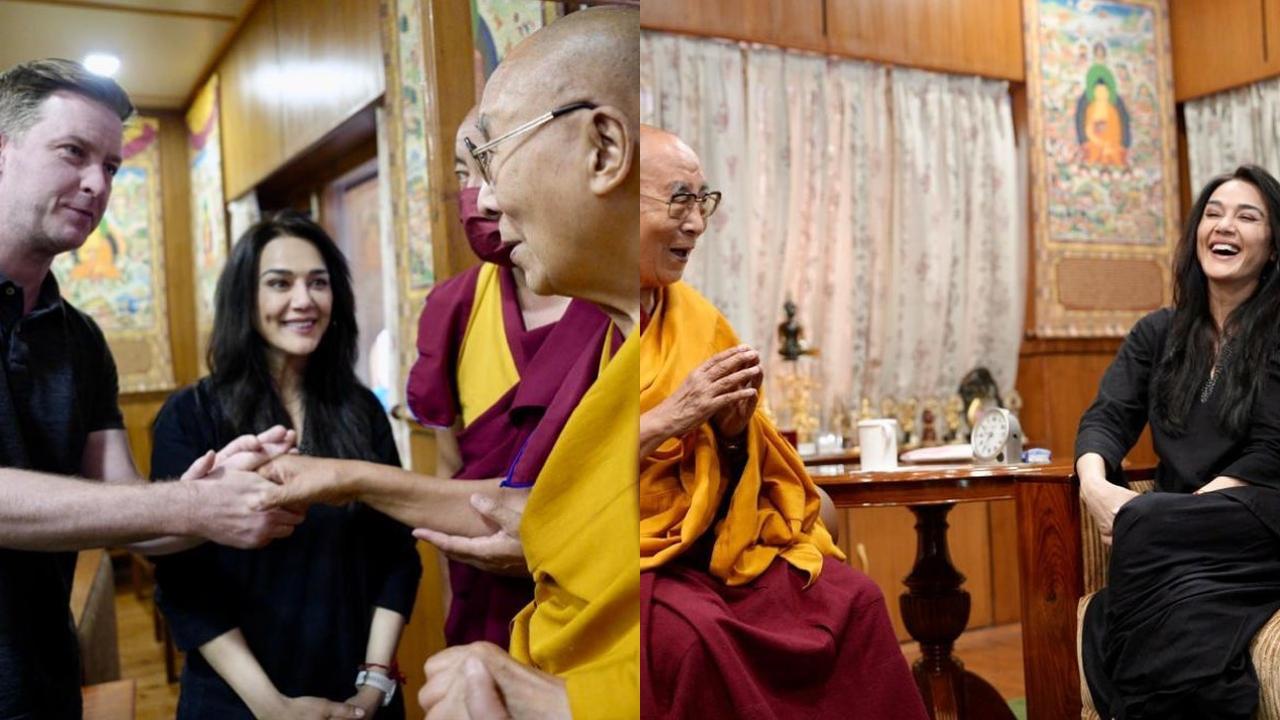 1280px x 720px - Preity Zinta, Gene Goodenough meet Dalai Lama in Dharamshala after Punjab  Kings wrap IPL 2023