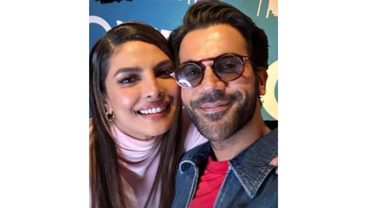 Rajkummar Rao reunites with his 'The White Tiger' co-star Priyanka Chopra at 'Love Again' premiere