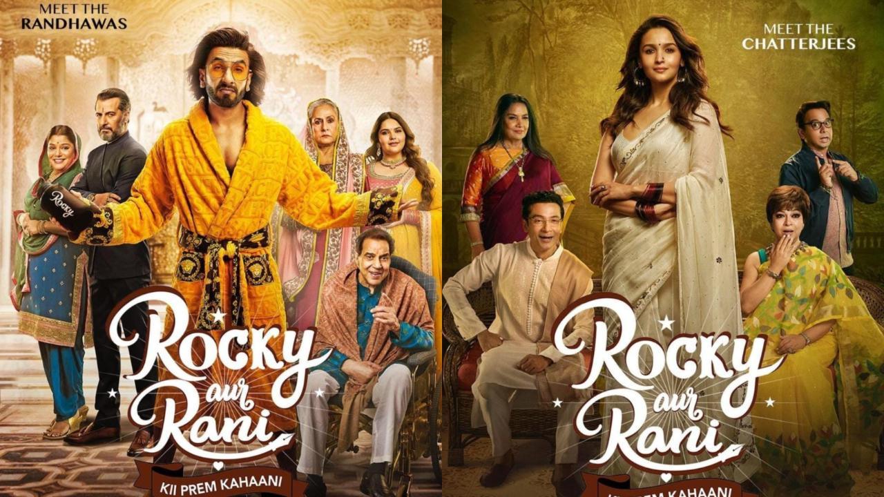 Alia, Ranveer go all out with bling and glam in Rocky Aur Rani posters