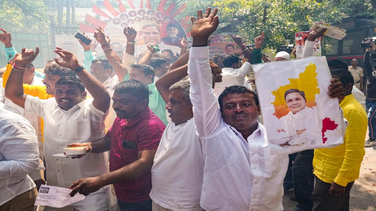 Meanwhile, arrangements were afoot at the Kanteerava stadium in Bengaluru where the swearing-in ceremony will take place. Security has been stepped up near the residence of the Leader of Opposition in the outgoing assembly in Bengaluru and in and around the stadium where the ceremony will take place