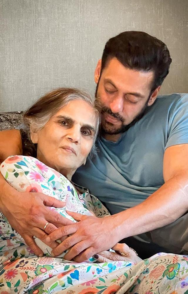 Salman Khan shared two adorable pictures with mum Salma