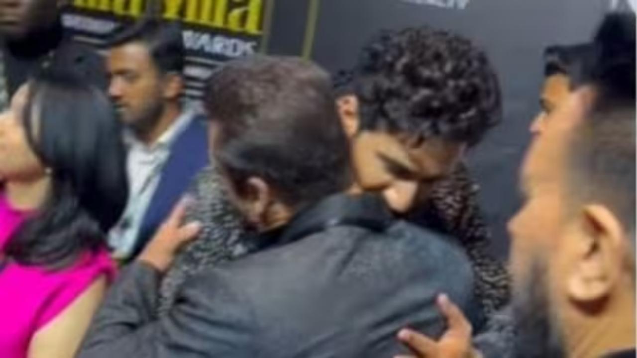 Salman Khan hugs Vicky Kaushal a day after the video of his bodyguard pushing the latter aside goes viral, WATCH!