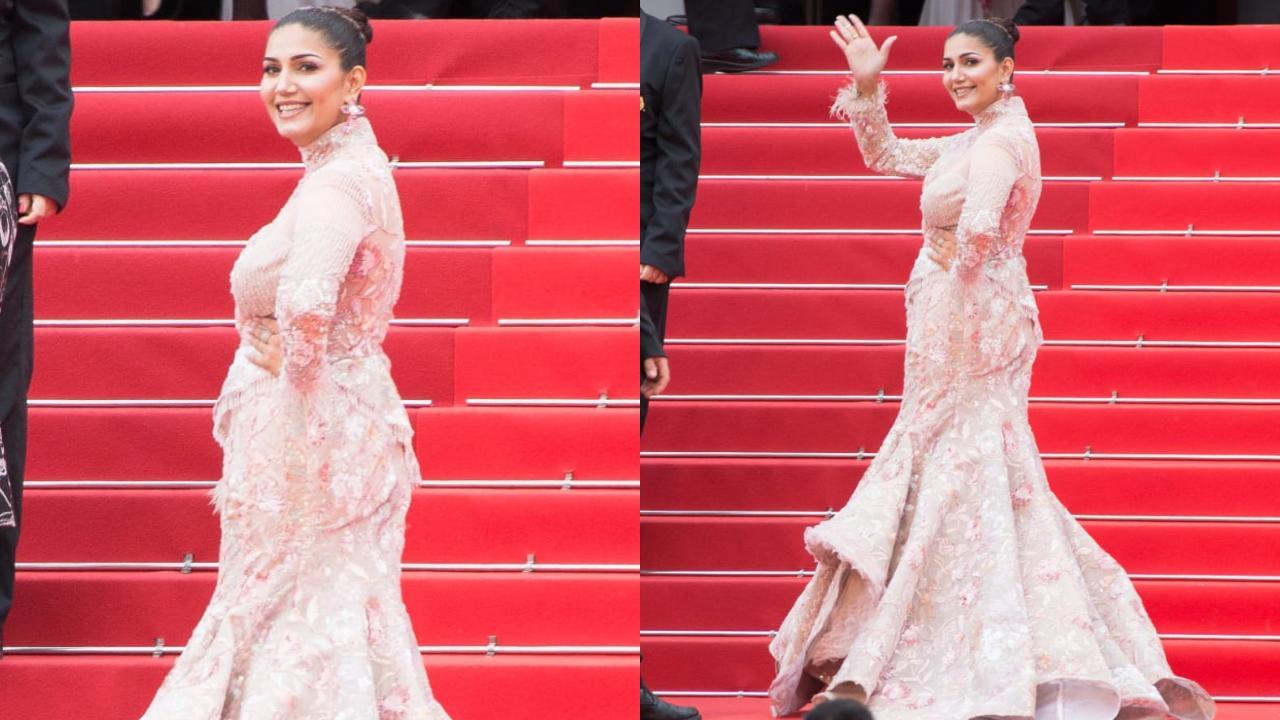 Haryanvi star Sapna Choudhary makes her Cannes red carpet debut
