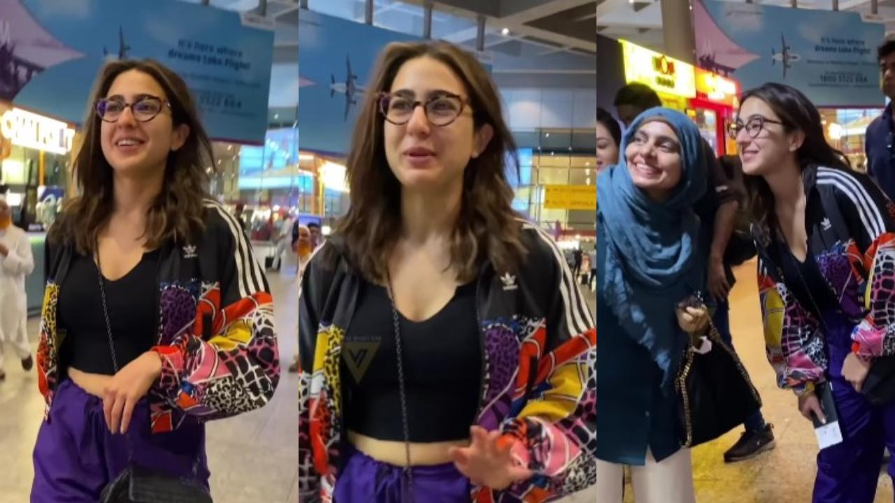 Sara Ali Khan back in Mumbai postCannes debut, snaps selfie with fan at airport; watch