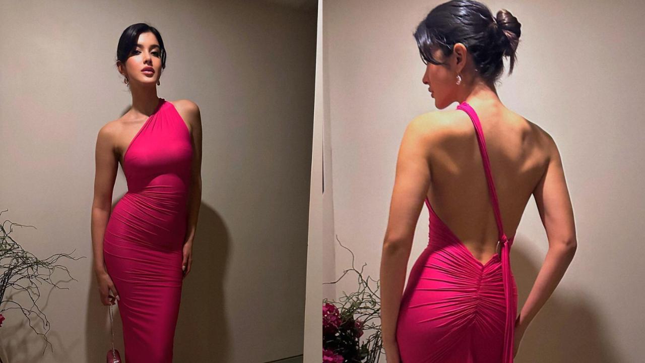 IN PICS: Shanaya Kapoor channels her inner Barbie in pink bodycon dress