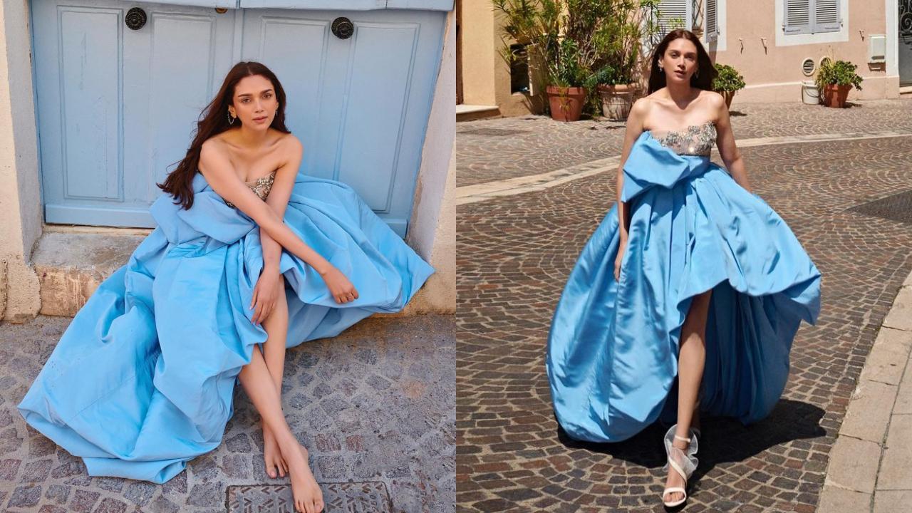 Cannes 2023: Aditi Rao Hydari stuns in a blue gown as she returns to the film festival