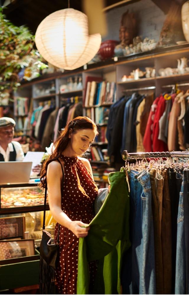 By reusing old clothes, you can help the environment and save money. It`s also a great way to find unique items that no one else wears