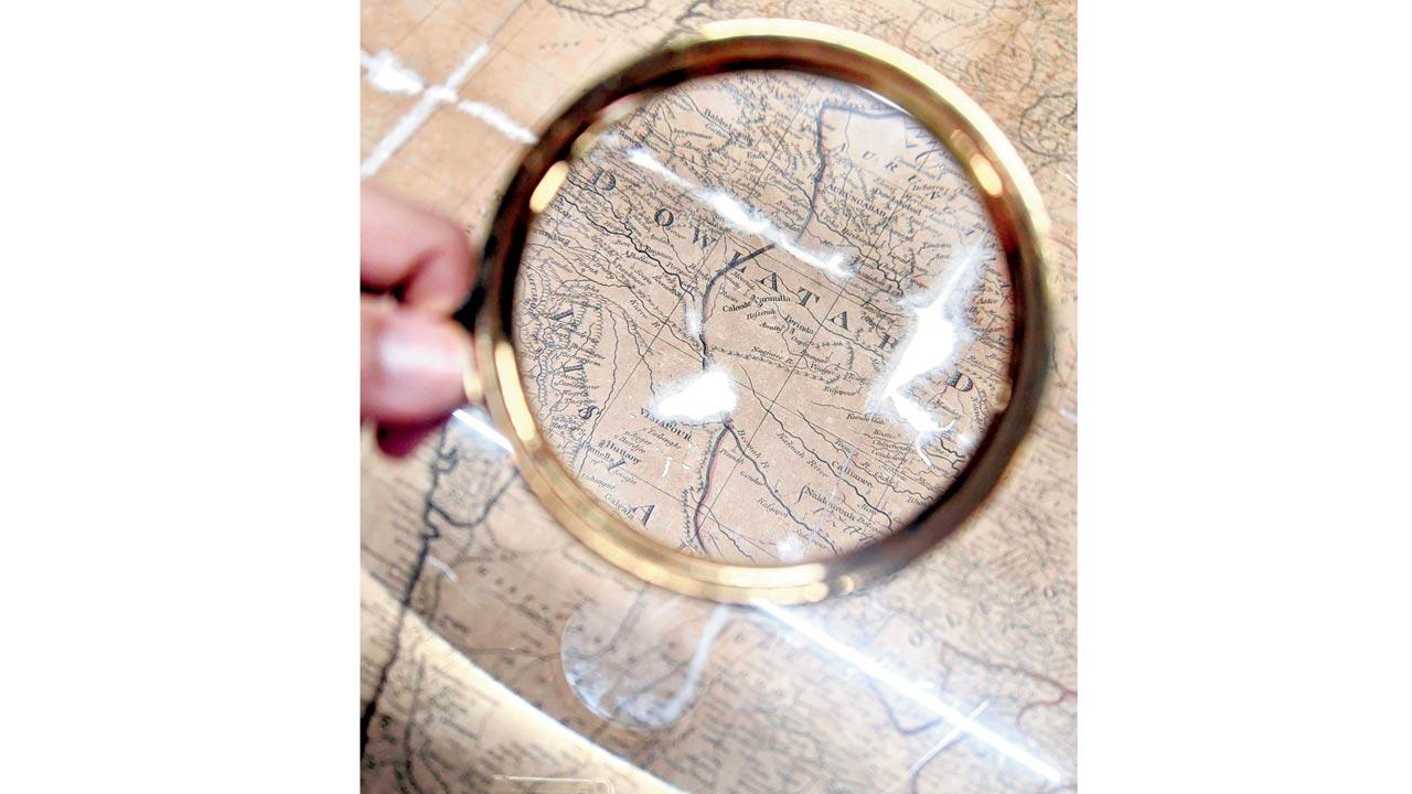 World on a map