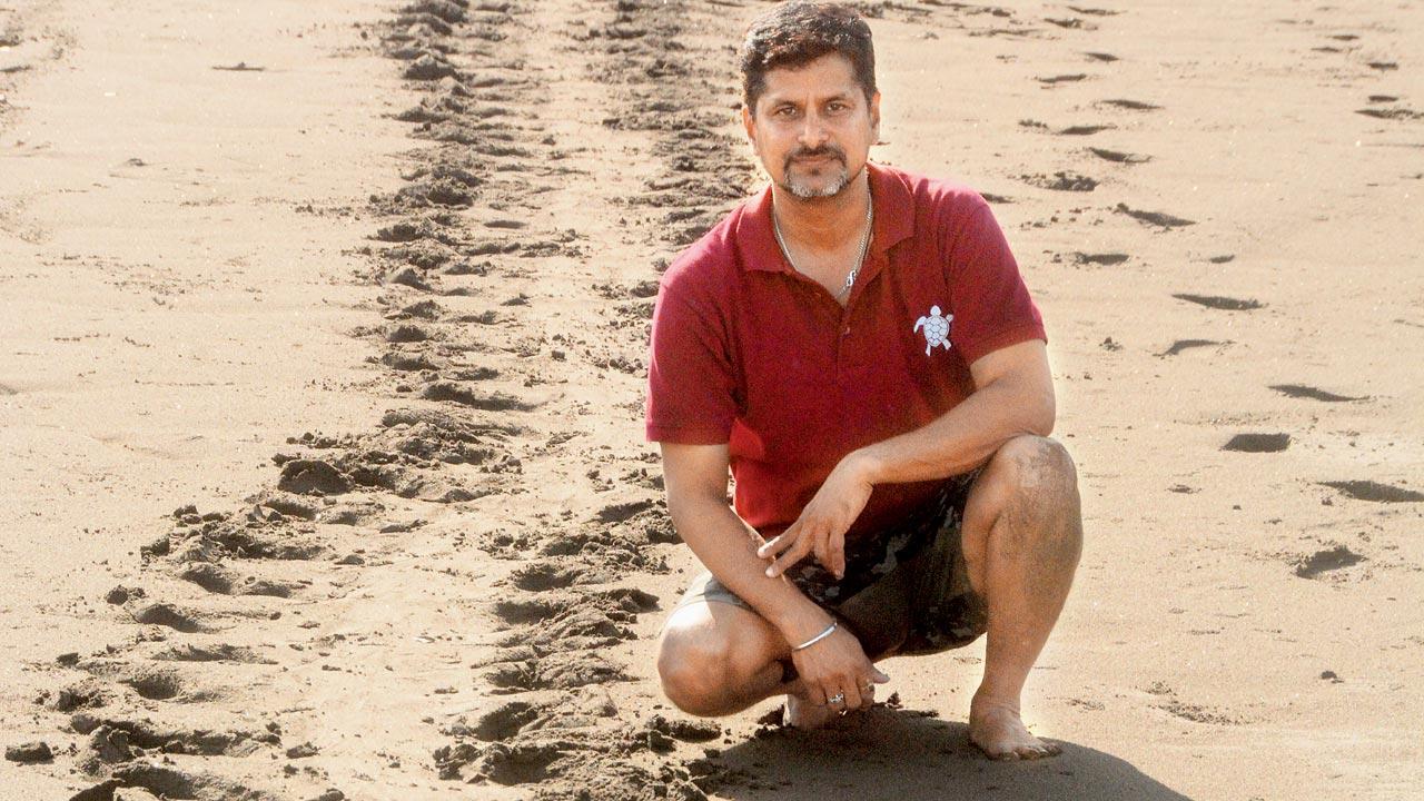 Velas resident Mohan Upadhyay, 45, has been working with the NGO Sahyadri Nisarg Mitra for the last 20 years, leading turtle conservation efforts in his village