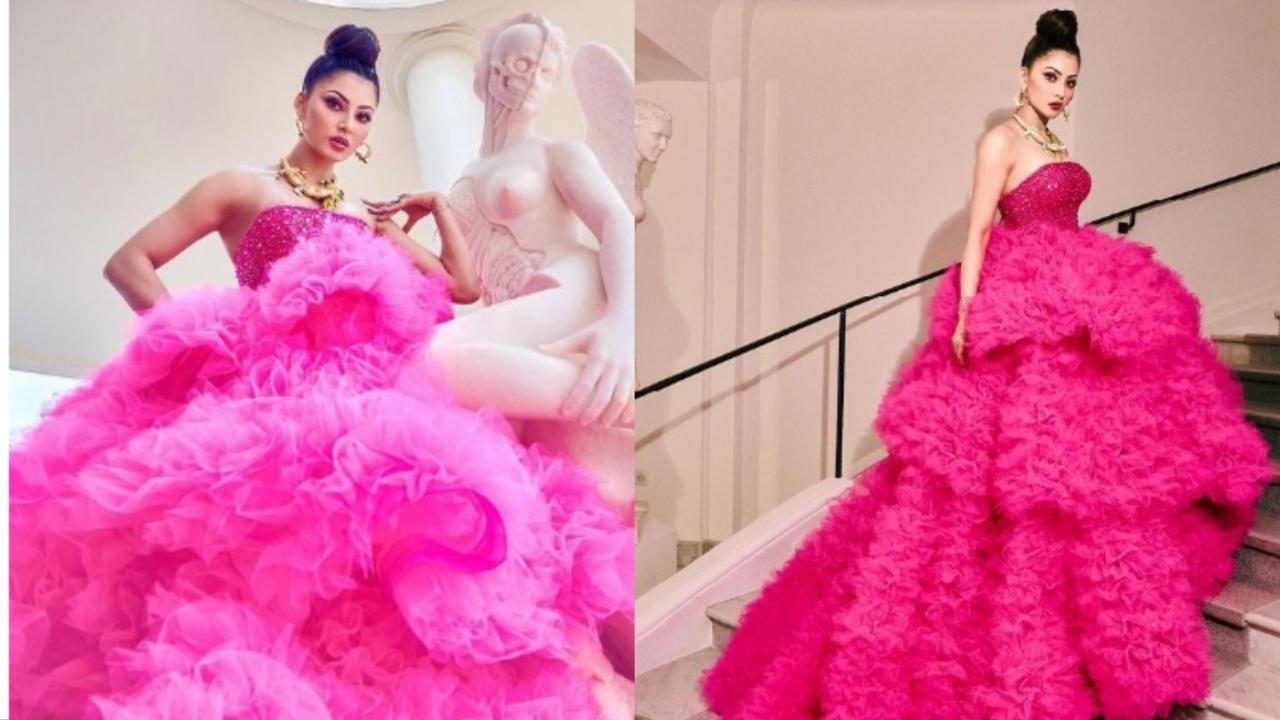 Urvashi RautelaRautela walked down the Cannes 2023 red carpet leaving everyone awestruck. While her grandeur pink gown was undoubtedly beautiful, it was her alligator necklace that grabbed everyone's undivided attention. To add to that, she paired up the necklace with matching earrings as well. Her pink tulle gown was by Sima Couture. Her long black eyelashes accentuated the overall attire. Rautela completed the look with a tight hair bun. Photo Courtesy: Instagram/Urvashi Rautela