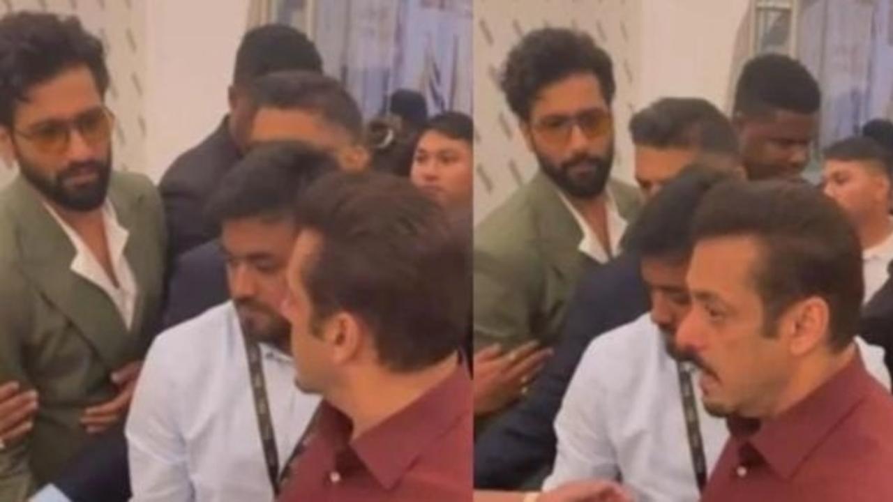 Vicky Kaushal tries to talk to Salman Khan, gets pushed aside by his security